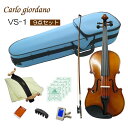 初心者向け バイオリン みずいろケース【調整後出荷】VS-1 4/4サイズ「9点セット」大人サイズ カルロジョルダーノ