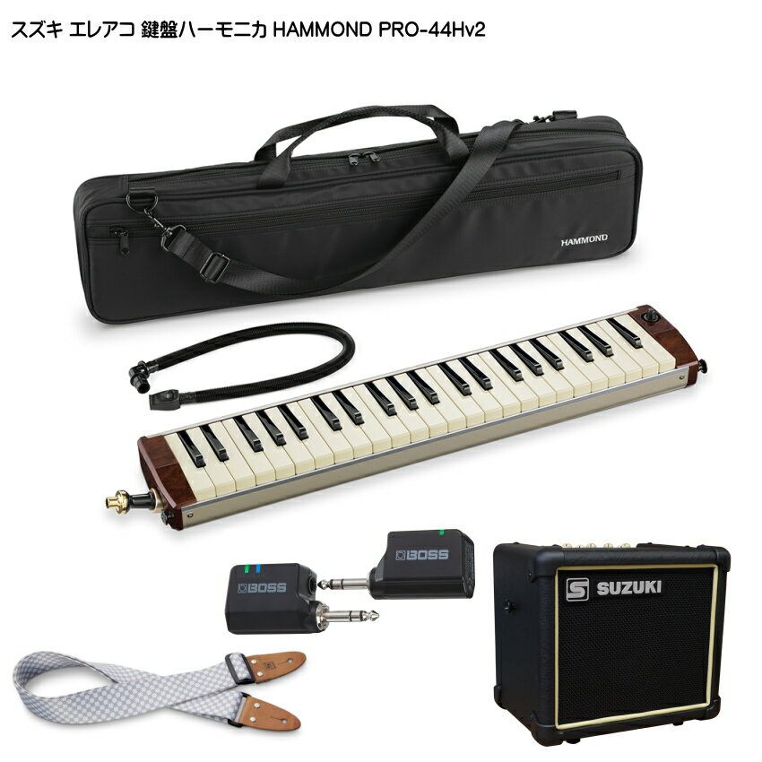 スズキ エレアコ鍵盤ハーモニカ HAMMOND PRO-44Hv2 ストラップ/WL20/アンプ付 SUZUKI