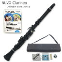 大人気シリーズNUVOのClarineo(クラリネオ)　「N120CLBK」 【仕様】 ・カラー：ブラック ・音域：E3〜A6 ・管体/キー：プラスチック ・キーパッド(タンポ)：シリコンラバー ・ローラー部：ステンレススチール ・完全防水仕様 ・Key：C調 ・本体重量：約270g ・本体全長：約58.5cm 【セット内容】 本体、専用セミハードケース、説明書、運指表、リード（ケーン1枚：E♭、プラスチック3枚：#1, #1-1/2, #2）、リードケース、クリーニング用スワブ、Oリング用グリス ★入門セット付き：初めての方にオススメの教本＆DVD＆CDの3点セット「FirstStep」をセットにしました。【NUVO Clarineo(クラリネオ)　N120CLBK　ブラック】 〜　入門セット「FirstStep」付き　〜 大人気シリーズNUVOのClarineo（クラリネオ） 大人気シリーズNUVOの「Clarineo（クラリネオ）」です。 クラリネットよりコンパクトで軽量、他のリード楽器に比べ軽く吹くだけで音を出すことが可能な、誰にでも楽しめる新感覚の管楽器です。 本体はプラスチック製で、手の小さいお子様や女性にも楽々扱える設計になっています。 また、リコーダーと同様のC調ですのでピアノやリコーダーの楽譜でも演奏を楽しめます。 本体が樹脂製でパッドはシリコン製のため水に濡れてもOK！キャンプやハイキング、海やプール、 雨の日やシャワー中でも演奏が可能です！ 外観はポップで可愛いデザインのため、余興やソロ演奏などの場面でお楽しみいただくこともできます。 お子様の練習用として、もっと気軽にクラリネットを楽しみたいという方にオススメの楽器です！ 本商品は、「本格的にはじめたい！」という学生さんなどにはオススメ致しかねますが、楽器経験者の方の遊び感覚で、またクラリネットに興味があるけれどまだまだ体が小さく本物のクラリネットはちょっと・・というお子様の練習用として、オススメできる面白い楽器です。是非この楽器で音楽を楽しんでください♪ 【仕様】 ・カラー：ブラック ・音域：E3〜A6 ・管体/キー：プラスチック ・キーパッド(タンポ)：シリコンラバー ・ローラー部：ステンレススチール ・完全防水仕様 ・Key：C調 ・本体重量：約270g ・本体全長：約58.5cm 【セット内容】 本体、専用セミハードケース、説明書、運指表、リード（ケーン1枚：E♭、プラスチック3枚：#1, #1-1/2, #2）、リードケース、クリーニング用スワブ、Oリング用グリス ★入門セット付き 初めての方にオススメの教本＆DVD＆CDの3点セット「FirstStep」をセットにしました。 初心者向けの充実した内容となっており、また教本だけでなく、DVDやCDも付属しておりますので、映像や音で確認しながら楽器の演奏をお楽しみいただけます。