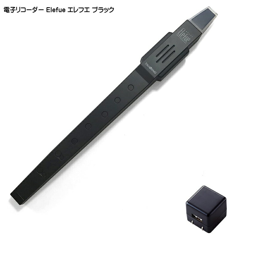 5/25はエントリーで最大P5倍★電子リコーダー Elefue エレフエ EF10BK ブラック ACアダプター付【楽器店大賞2022話題の楽器部門ランクイン】TAHORNG タホーン EF-10