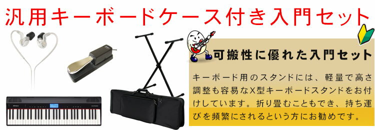 ケース付■Roland GO PIANO (キーボードスタンド/イヤフォンセット)ローランド ゴー...