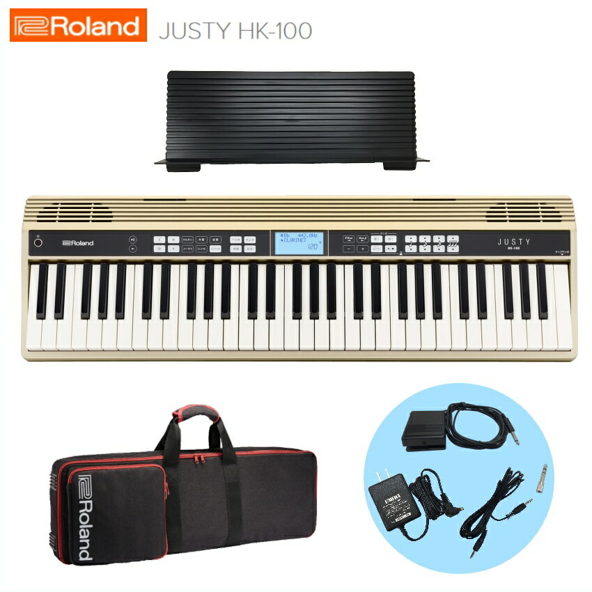 【本体ソフトケース付き】ローランド ハーモニー＆リズム練習用キーボード JUSTY HK-100/Roland