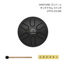 ONETONE ミニタングドラム OTTG-03 BK ブラック 3インチ(約7.6cm) Aメジャーペンタトニック ワントーン スリットドラム