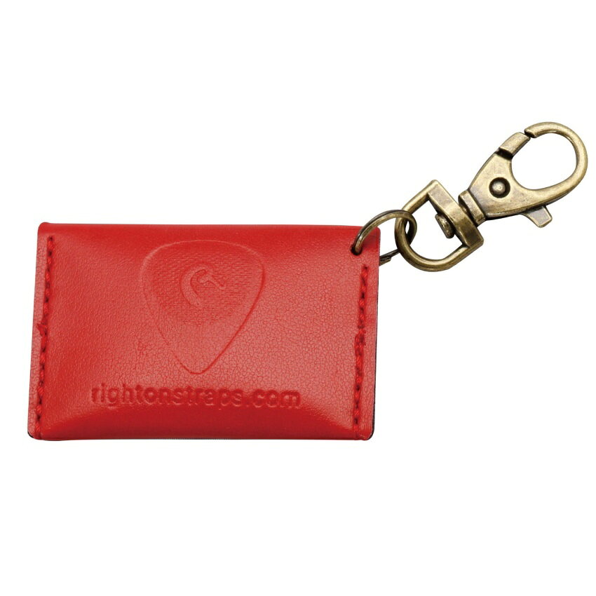 Right On! STRAPS ピックケース PICK POUCH PLAIN RED ライトオン！ストラップス