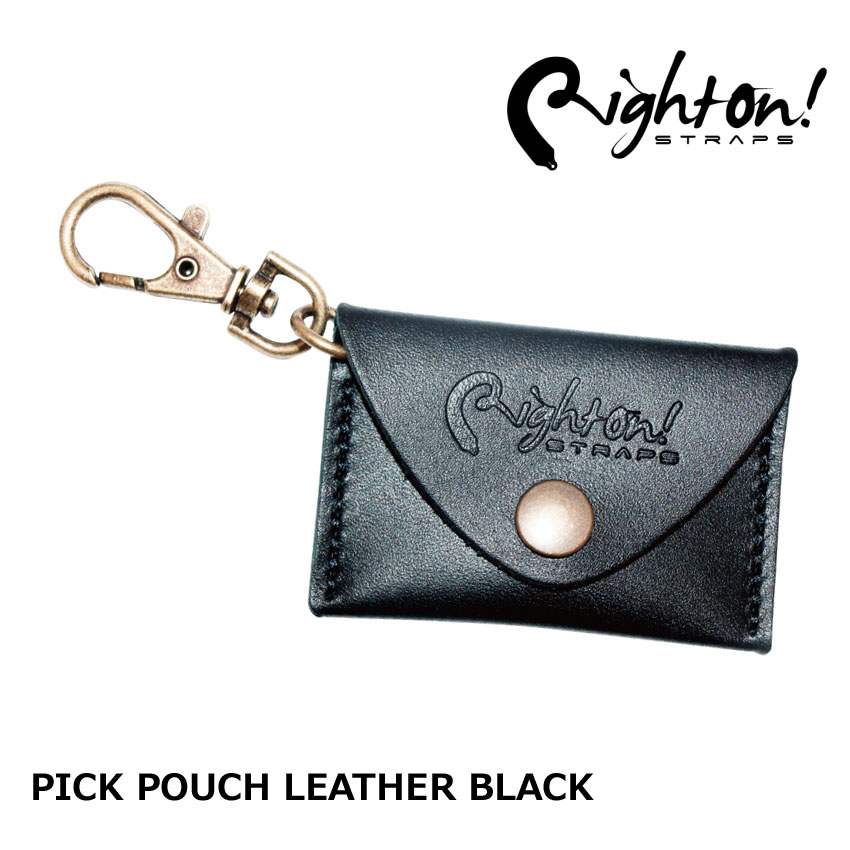 Right On! STRAPS ԥå PICK POUCH LEATHER BLACK 饤ȥ󡪥ȥåץ