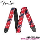 Fender ギターストラップ 2 039 039 MONOGRAMMED STRAP 0990682000 Red/White/Blue モノグラム フェンダー