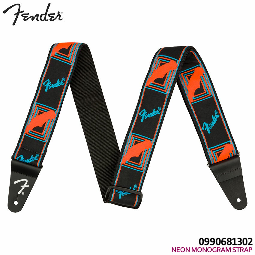 Fender ȥå NEON MONOGRAMMED STRAP BLUE/ORNGڥ᡼̵