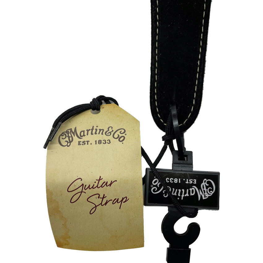 Martin ギターストラップ SUEDE STRAP 18A0016 BLK ブラック レザーストラップ マーチン【メール便送料無料】