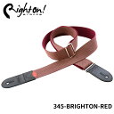 Right On! STRAPS ROADRUNNER Series BRIGHTON Red ギターストラップ ブライトンレッド ヘンリボーン柄 トラッド おしゃれ