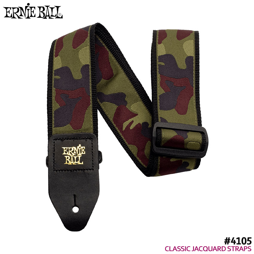 ERNiE BALL ギターストラップ 4105 TRADITIONAL CAMO JACQUARD GUITAR STRAPS【メール便送料無料】