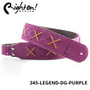 Right On! STRAPS ギターストラップ LEGEND DG PURPLE ライトオン!ストラップス レザー