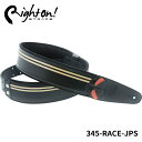 Right On! STRAPS MOJO Series RACE JPS ギターストラップ レース ジョン・プレイヤー・スペシャル風 愛煙家 おしゃれ【合皮 高密度テラックス ピック入れ付き】