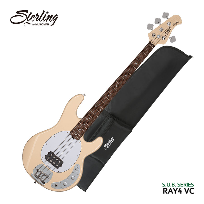 5/18はエントリーで最大P4倍★Sterling by MUSIC MAN エレキベース Ray4 Vintage Cream/R スティングレイ スターリン