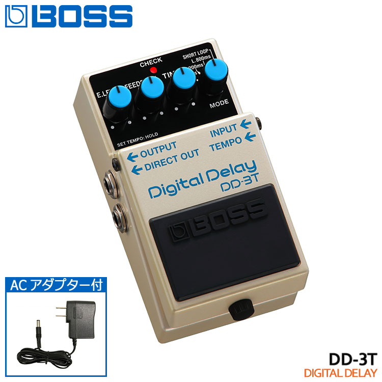 ACアダプター付き BOSS デジタルディレイ DD-3T Digital Delay ボスコンパクトエフェクター