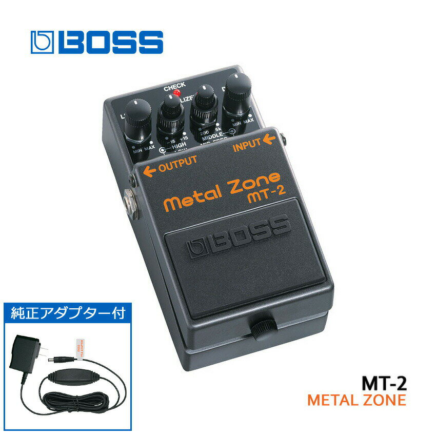純正ACアダプター付き BOSS メタルゾーン MT-2 Metal Zone ボスコンパクトエフェクター
