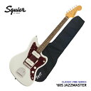 Squier by Fenserのエレキギター「Classic Vibe '60s Jazzmaster」です。 Classic Vibe ’60 Jazzmasterは、この年代のアイコンとなった、オリジナルに対するオマージュです。フェンダーデザインのアルニコシングルコイルピックアップによって、リアルなJazzmasterトーンを生み出します。 【主な仕様】 ■ブランド：Squier ■機種：Classic Vibe '60s Jazzmaster ■色：OWT（オリンピックホワイト） ■ボディ：Poplar ■ネック：Maple ■指板：Indian Laurel ■ピックアップ： Fender Designed Alnico Single-Coil×2 ■付属品：Gigbag ※製品の仕様及びデザインは改良のため予告なく変更することがあります。 ※本商品は海外生産の商品になります。出荷前に音出し検品などをさせて頂いた商品を発送させて頂いておりますので安心してご使用頂けますが、塗装面や細かい仕上げなどが粗い場合が御座います。予めご了承下さい。 ※ディスプレイの設定などにより色調が実物と異なる場合がございます。また、木材ですので木目は1本1本異なります。色調や木目の状態による返品、交換はお受け致しておりません。何卒ご了承下さい。Squier エレキギター Classic Vibe '60s Jazzmaster OWT ジャズマスター スクワイヤー クラシックヴァイブ スクワイア by フェンダー Squier by Fenserのエレキギター「Classic Vibe '60s Jazzmaster」です。 Classic Vibe '60 Jazzmasterは、この年代のアイコンとなった、オリジナルに対するオマージュです。フェンダーデザインのアルニコシングルコイルピックアップによって、リアルなJazzmasterトーンを生み出します。 滑らかな9.5インチラジアスの指板とタイトなフレットを備え、スリムで快適なC型のネックプロファイル、表情豊かなベンディングに効果を発揮する、ヴィンテージスタイルのトレモロシステム、バレル付きフローティングブリッジサドルを備えています。 このクラシックなSquierモデルは、60年代のヘッドストックデカール、ニッケルメッキのハードウェアを採用。伝統的なルックスで、滑らかなヴィンテージ色の光沢あるネック仕上げを特徴としています。 - 本商品の特徴 - 左右非対称のオフセットコンターボディに、独特のプリセットサーキットが特徴。プリセットサーキットは、スイッチをONにするとピックアップはフロントのみが使用され、マスターボリュームとマスタートーンは無視されプリセットボリューム＆トーンでコントロールします。ソロ時にワンタッチで音色を切り替えなど、幅広いサウンドメイクが可能です。 - Classic Vibe Series - Squier by Fenderブランドのフラッグシップ・シリーズ。ヴィンテージライクなクラシックスタイルを基本スペックに捉えつつ、旗艦シリーズゆえのハイクオリティと、Fender直系ならではの本格派スペックを採用。サウンドも文句なしのトップエンドラインナップ。 【主な仕様】 ブランド Squier 機種名 Classic Vibe '60s Jazzmaster 色 Olympic White（オリンピックホワイト） ボディ ポプラ ネック メイプル 指板 ローレル フレット数 21F スケール 25.5''（648mm） ピックアップ Fender Designed Alnico Single-Coil コントロール マスターボリューム、マスタートーン、3WAYセレクタースイッチ、リードサーキットコントロールスイッチ、リズムボリューム、リズムトーン ブリッジ フローティングトレモロブリッジ 付属品 ギグバッグ ※本商品は海外生産の商品になります。当店では、出荷前に実際に音を出して検品させて頂いた商品を発送させて頂いておりますので安心してご使用頂けますが、製造過程での加工や塗装面など全体的に仕上げが粗い部分がある場合がございます。予めご了承下さい。 ※製品の仕様及びデザインは改良のため予告なく変更することがあります。 ※ディスプレイの設定などにより色調が実物と異なる場合がございますが、ご購入後に思った色と違うなどでのキャンセルはご遠慮下さい。また、木材ですので木目は1本1本異なります。木目の状態による返品、交換はお受け致しておりません。何卒ご了承下さい。 ※店頭及び他のショッピングサイトでも販売を致しておりますので、ご注文頂くタイミングによっては売り切れの場合がございます。ご注文時に万一売り切れとなっておりました際は、誠に申し訳ございませんがご容赦くださいませ。