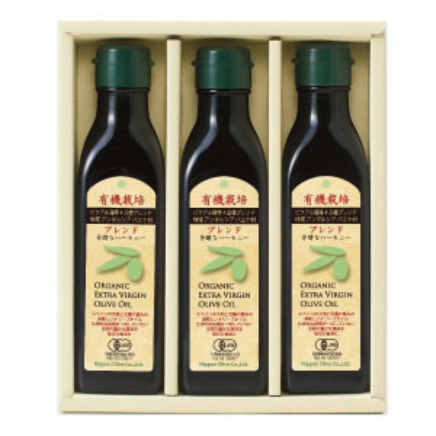 日本オリーブ BSB180-55有機EXオリーブ油3本セット オリーブオイル ギフト お中元 お歳暮 内祝い 出産祝い 結婚祝い 新居祝い ご挨拶 母の日 父の日 バレンタイン プレゼント ブレンドメイン3本セット小 merry-net-10048024 楽器のことならメリーネット サンプル画像2