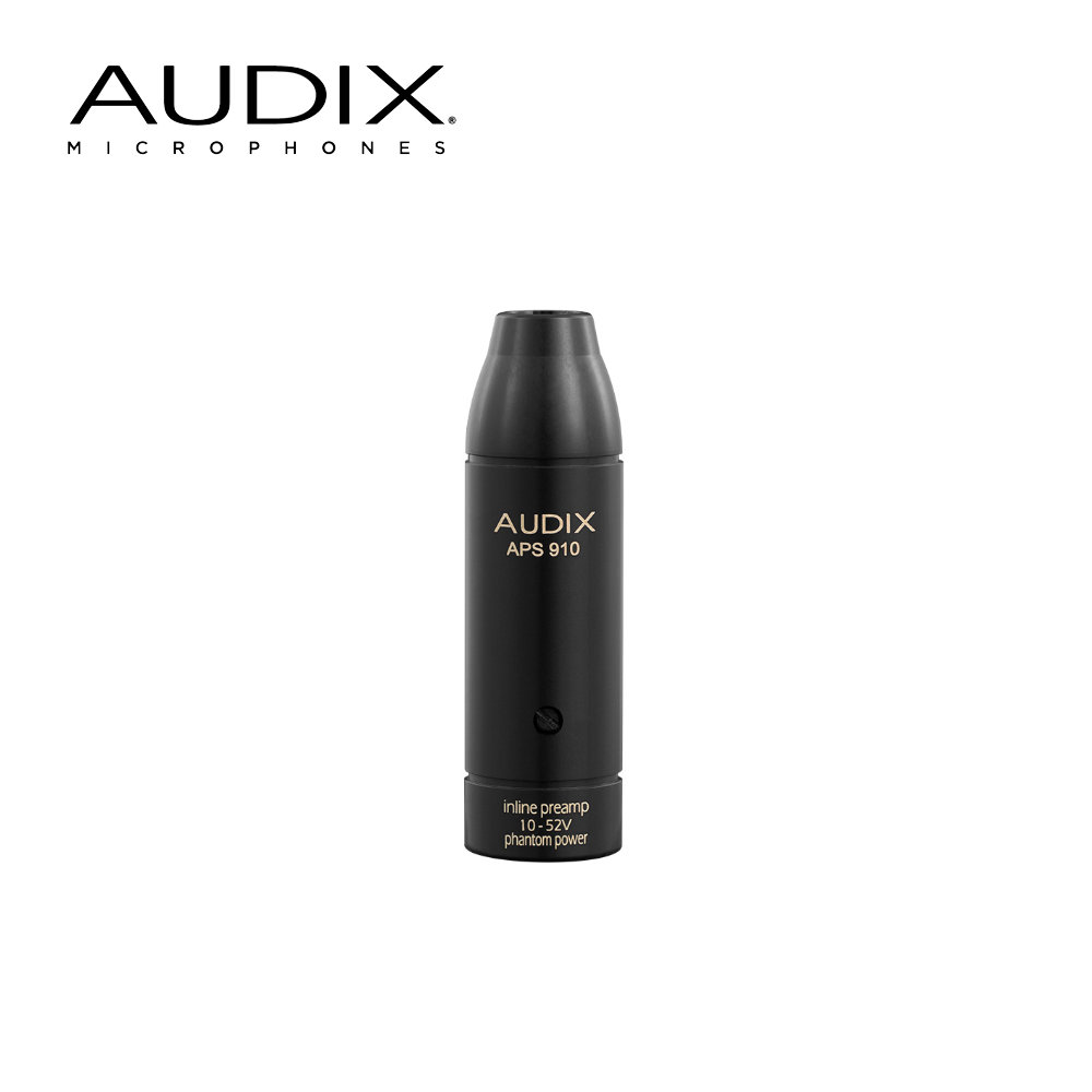 ファンタム電源変換アダプタ Audix小型コンデンサーマイク専用ファンタム電源変換アダプタAPS910はファンタム電源を小型タイプのコンデンサーマイクに必要な2.5V電源に変換する電源変換アダプタです。ADX10をはじめとする、miniXLRコネクタ（メス）で接続する様々なAudixの小型コンデンサーマイクに対応しています。 主な仕様 周波数特性：20Hz〜20kHz出力抵抗：200Ω入力抵抗：＞50kΩ入力電源：ファンタム電源（9〜52V）DC出力：2.5VDC（最大2mA）電圧利得：＞-0.3dB接続端子：XLRコネクタ（PAシステム側）mini-XLRコネクタ（オス、マイク側）歪み：＜ 0.03%（1kHz、100mVrms）、＜ 1%（1kHz、1Vrms）対応機種：Audix ADX10、ADX20i、HT5シリーズ、HT7シリーズ、MicroD、MicroHP、L5シリーズ※ Audix HT2には対応していません。HT2はAPS911と組み合わせてお使いください。型番：APS910※製品の仕様およびデザインは改良のため予告なく変更することがあります。 ご確認ください。 ※製品の仕様及びデザインは改良のため予告なく変更することがあります。また、モニタの設定などにより色調が実物と異なる場合がございます。ご購入後に思った色と違うなどでのご返品はお受けできません。 ※相性/趣向の不一致による返品・交換は承ることができません。Audix小型コンデンサーマイク専用ファンタム電源変換アダプタAPS910はファンタム電源を小型タイプのコンデンサーマイクに必要な2.5V電源に変換する電源変換アダプタです。ADX10をはじめとする、miniXLRコネクタ（メス）で接続する様々なAudixの小型コンデンサーマイクに対応しています。 【主な仕様】 周波数特性：20Hz〜20kHz出力抵抗：200Ω入力抵抗：＞50kΩ入力電源：ファンタム電源（9〜52V）DC出力：2.5VDC（最大2mA）電圧利得：＞-0.3dB接続端子：XLRコネクタ（PAシステム側）mini-XLRコネクタ（オス、マイク側）歪み：＜ 0.03%（1kHz、100mVrms）、＜ 1%（1kHz、1Vrms）対応機種：Audix ADX10、ADX20i、HT5シリーズ、HT7シリーズ、MicroD、MicroHP、L5シリーズ※ Audix HT2には対応していません。HT2はAPS911と組み合わせてお使いください。型番：APS910※製品の仕様およびデザインは改良のため予告なく変更することがあります。