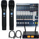 【5/1限定】クーポン最大1000円OFF★Soundcraft アナログミキサー EFX8(エフェクト内蔵)+SOUNDPURE ワイヤレスマイク2本セット