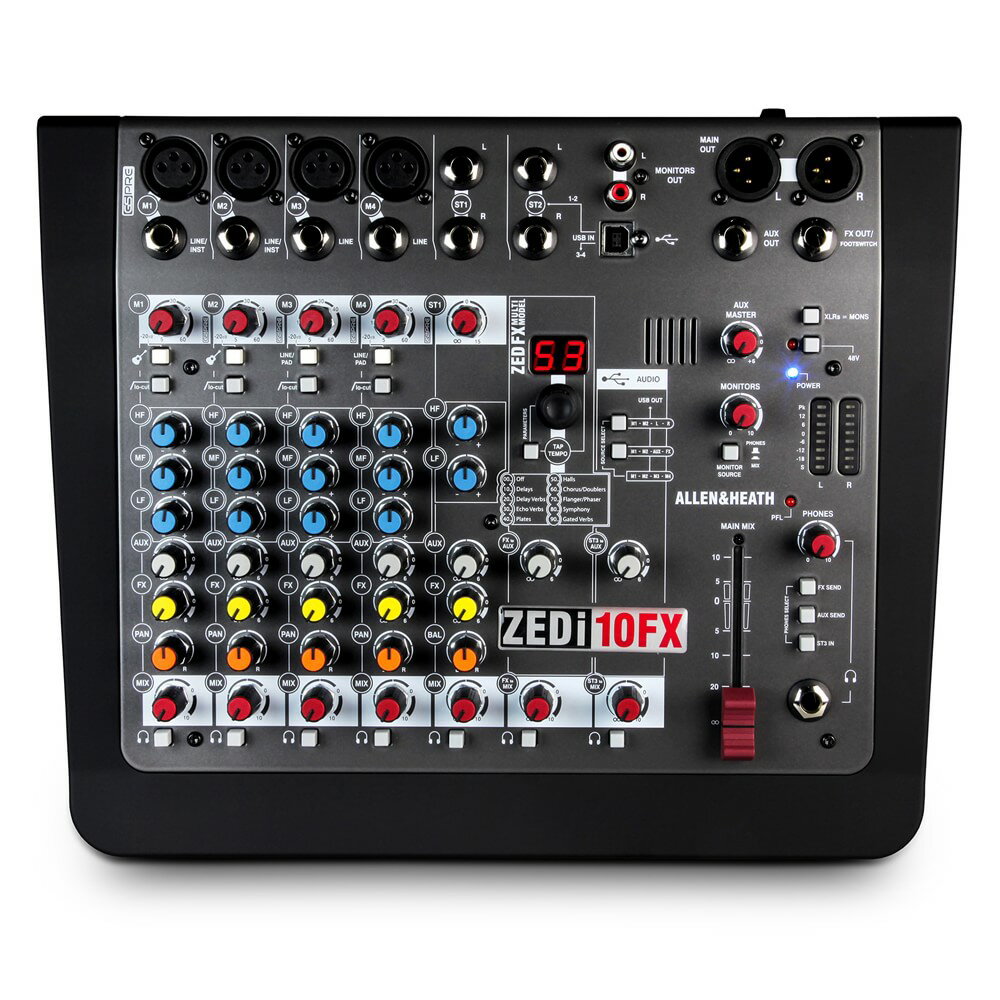 ALLEN&HEATH　ZEDi-10FX　エフェクト＆USBオーディオインターフェイス内蔵ミキサー(4月29日時点 供給元在庫あり)