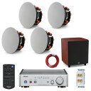 【入荷待ち商品】JBL 天井埋込スピーカー4本 2.1chセット プリメインアンプとサブウーファーセット Bluetooht HDMI対応