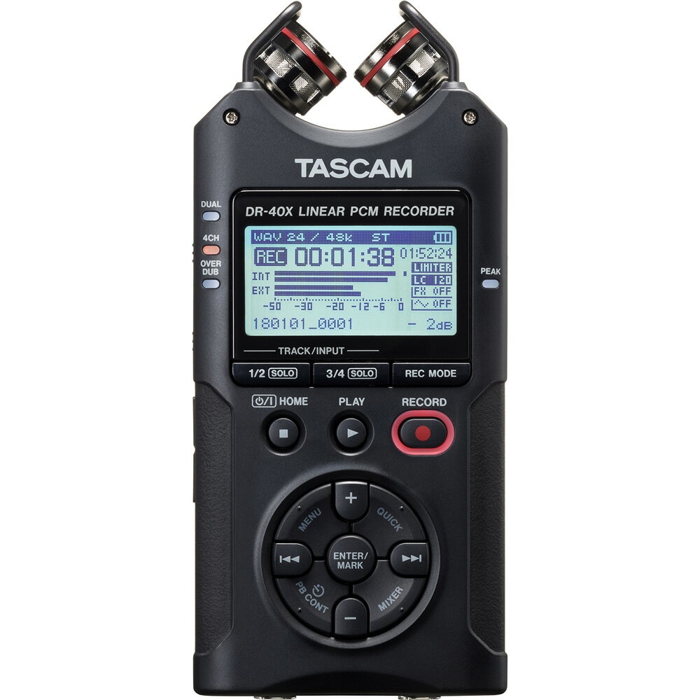 TASCAM DR-40X リニアPCMレコーダー + 純正ACアダプター PS-P520E付