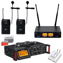 会議の議事録・収録に■ワイヤレスピンマイク2個付 TASCAM カメラ用レコーダー DR-70D ピンマイク録音セット