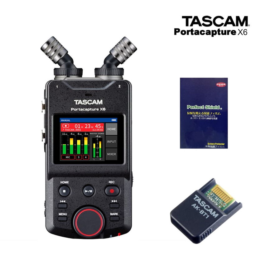 TASCAM Portacapture X6 (Bluetoothアダプター AK-BT1+保護フィルムセット)