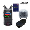 【セット内容】TASCAM Portacapture X6/液晶保護フィルム(反射低減タイプ)×1/TASCAM ウィンドスクリーン WS-86/レコーダー用ソフトケース ミュージシャンからエンジニア、動画クリエイターにお勧めのマルチトラックレコーダー スタッフのコメント： 【セットの特長】 野外収録には欠かせないウィンドスクリーンとソフトケースのセット。ウィンドスクリーンは立体的な形状のTASCAM WS-86をお付けします。 【レコーダーの特長】 PortacaptureX8を小さくしたコンパクトなPortacapture X6の登場です。本製品は特に持ち運びをされるかたや、カメラのシューマウントにレコーダーを乗せる方にイチオシの商品となっております。 仕様はトラック数の他、録音時のサンプリング周波数の最大値が96kHz(X8は192kHz対応)と核となる部分にも差がありますので、ご確認の上、ご検討を頂けますと幸いです。 【Portacapture X6だけの機能も】 PortacaptureX8は非対応だった「プラグインパワーのマイクが使用可能」という点も。 プラグインパワー駆動のマイクはビデオ用マイクで多く見受けられます。もちろん、32bit Floatでの収録も可能。よりビデオ撮影に最適なレコーダーです。 【メーカーサイトより】 タッチパネルによる直感的な操作と32bit float録音対応 次世代のハンドヘルドレコーダー 主な仕様 レコーダー部仕様 記録メディア microSDカード (64MB - 2GB)、microSDHCカード (4GB - 32GB)、microSDXCカード (48GB - 512GB) *Class 10以上のカードが必要 録音再生フォーマット WAV(BWF) 44.1k/48k/96kHz、16/24-bit、32-bit float MP3 44.1k/48kHz、128k/192k/256k/320kbps チャンネル数 【入力チャンネル数】最大4 チャンネル 【録音トラック数】最大6 トラック (4トラック、ステレオミックス) USB 端子 ： USB タイプC 転送方式：USB2.0 High-Speed USB オーディオ サンプリング周波数：44.1k / 48k / 96kHz　量子化ビット深度 24 bit 電源 単3形電池4本 (アルカリ乾電池、ニッケル水素電池またはリチウム乾電池) パソコンからのUSB バスパワー 専用AC アダプター (TASCAM PS-P520U、別売) 消費電力 7.5W (最大時) 外形寸法 75 x 174.3 x 37.2 mm (W x H x D、突起を含まず) 質量 365g/265g (電池を含む／電池を含まず) 同梱品 Portacapture X6 × 1 単3形アルカリ乾電池 × 4 取扱説明書 (保証書付き) × 1 TASCAM ID登録ガイド × 1 ご確認ください。 ※製品の仕様及びデザインは改良のため予告なく変更することがあります。また、モニタの設定などにより色調が実物と異なる場合がございます。ご購入後に思った色と違うなどでのご返品はお受けできません。 ※こちらの商品は店頭及び他のショッピングサイトでも販売を致しております。タイミングによっては売り切れの場合がございます。ご注文時に売り切れの場合は、お取り寄せにお時間を頂くこととなります。予めご了承下さい。驚異のシンプル操作で収録できるアプリランチャーシステム まったく新しいアプリランチャーシステムを搭載。6つのアプリの中から、収録シーンに応じたアプリをサークルスクロールで選択、起動すると瞬時に録音プリセットを呼び出します。これにより、わずらわしい設定は不要で収録作業に集中することができます。録音プリセットは、今後のアップデートで追加される予定です。