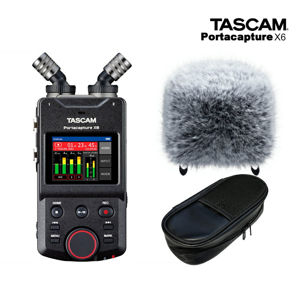 TASCAM Portacapture X6 ソフトケース+ウィンドスクリーン WS-86セット