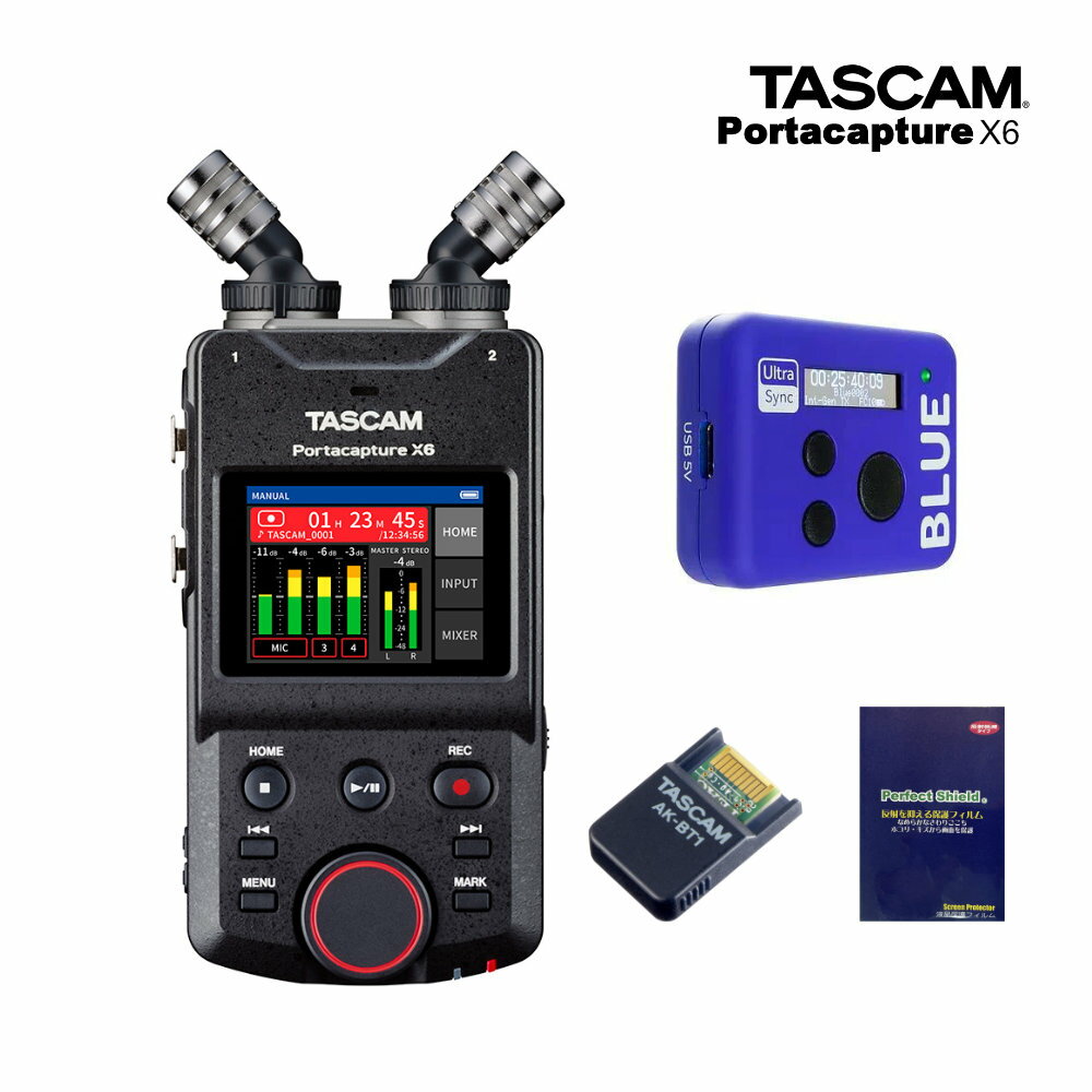 TASCAM Portacapture X6 + UltraSyncBlue Bluetoothタイムコードセット