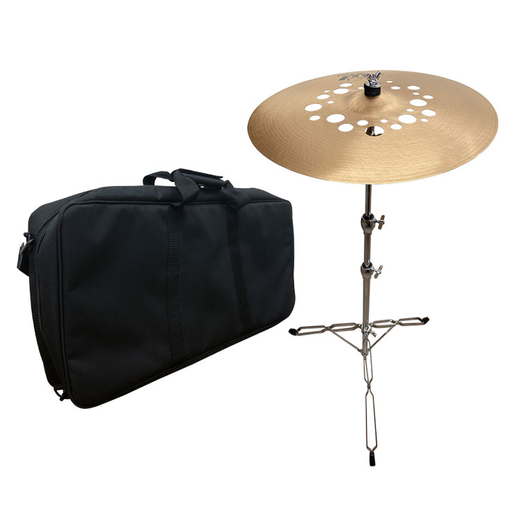 Paiste (パイステ) クラッシュシンバルセット 本商品は、Paiste(パイステ)シンバル スタンド・ケース付きセットのPSTX-CAJON-C16-stcaです。 こちらは本物のカホン用シンバルです。 基本的に素手でたたいて音をだしますので、抜けが良く慣らしやすいけど、本シリーズのお得意ルックス。 穴の開いたシンバルなので、余分の余韻(サスティン)が残らない印象です。 シンバルスタンド・収納ケースが付属いたします。 スタンドは最も縮めた状態が約80cm 重量も軽めですが脚部はダブルレッグタイプでほどほどの安定感がございます。 ※お使いのモニタ環境により、商品画像の色合いが異なる場合がございます。 思っていたものと違う等の理由での返品はお受け致しかねます。予めご了承下さい。 初期不良が発生した場合は対応致します。【PAISTE　クラッシュシンバルセット PSTX-CAJON-C16-stca シンバルスタンド・ケース付き】 &nbsp; &nbsp; Paiste (パイステ) クラッシュシンバルセット 本商品は、Paiste(パイステ)シンバル スタンド・ケース付きセットのPSTX-CAJON-C16-stcaです。 こちらは本物のカホン用シンバルです。 基本的に素手でたたいて音をだしますので、抜けが良く慣らしやすいけど、本シリーズのお得意ルックス。 穴の開いたシンバルなので、余分の余韻(サスティン)が残らない印象です。 シンバルスタンド・収納ケースが付属いたします。 スタンドは最も縮めた状態が約80cm 重量も軽めですが脚部はダブルレッグタイプでほどほどの安定感がございます。 ※お使いのモニタ環境により、商品画像の色合いが異なる場合がございます。 思っていたものと違う等の理由での返品はお受け致しかねます。予めご了承下さい。 初期不良が発生した場合は対応致します。