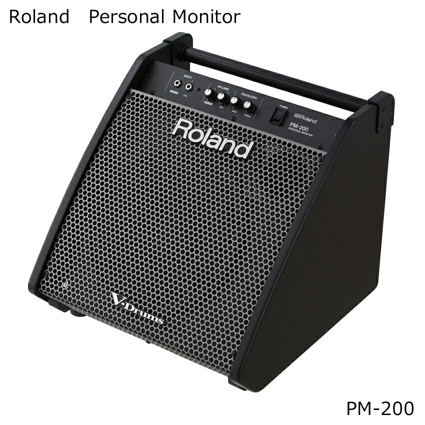 【箱痛/未使用品/メーカー保証付き】Roland モニターアンプ PM-200 ローランド 電子ドラムやキーボード＆シンセサイザーに最適　パーソナルモニタースピーカー エレドラ
