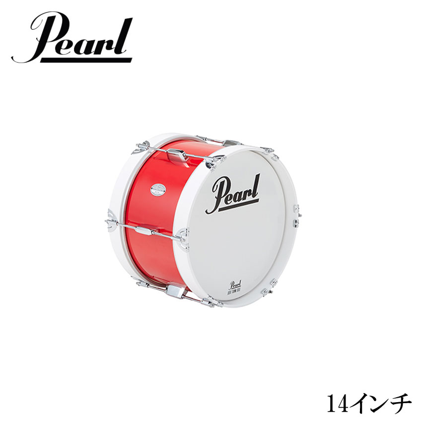 Pearl(パール) MJ-214B 幼児(ジュニア)向けマーチング・バスドラム 14インチ 赤色タイプ