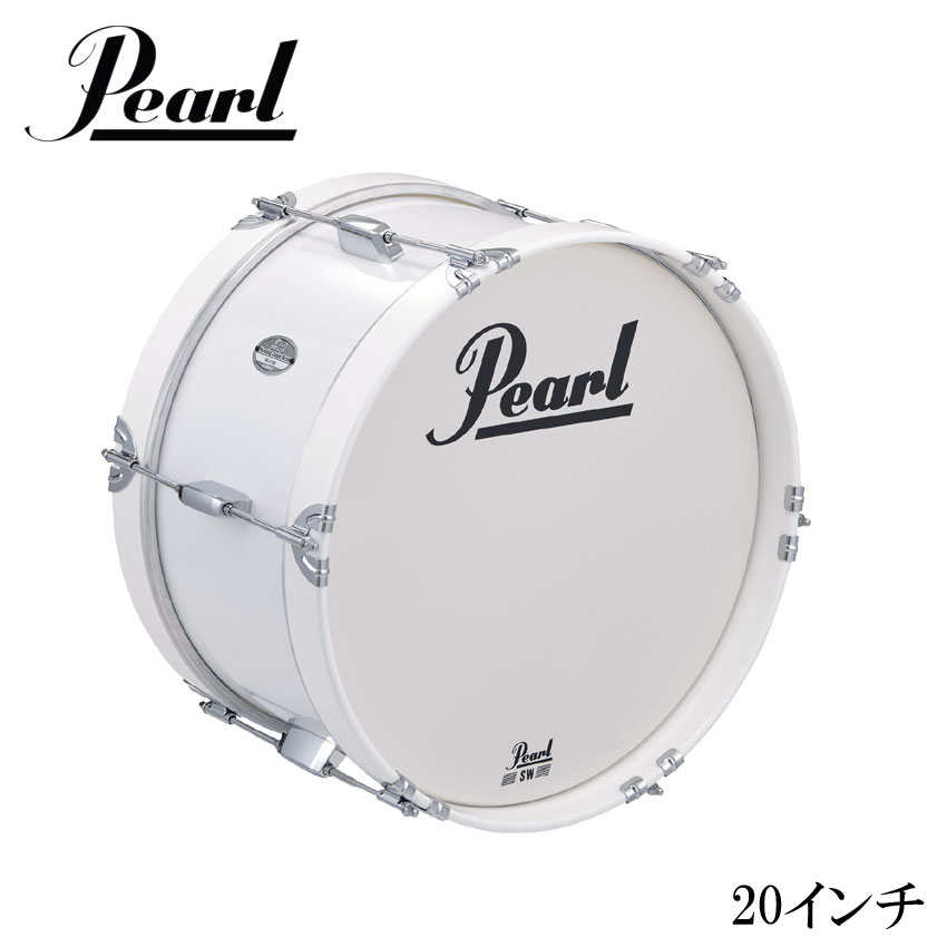 Pearl(パール) MJ-220B 幼児(ジュニア)向けマーチング・バスドラム 20インチ 白色タイプ