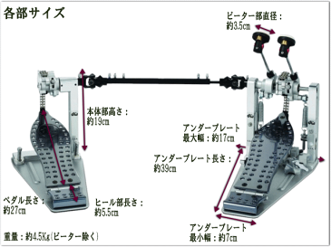 在庫あります【東北〜九州：送料無料】DW キックペダル(ドラムペダル・ツインペダル) DW-MCD2(DW-9000シリーズの機能も搭載)DWの最新モデル