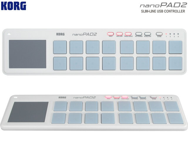 KORG nanoPAD2-WH(ホワイト) USB-MIDIコントローラー コルグ パッド2【お取り寄せ】
