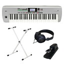 KORG コルグ i3 シルバー (X型キーボードスタンド・ヘッドフォン・ペダルセット)キーボード シンセサイザー ワークステーション