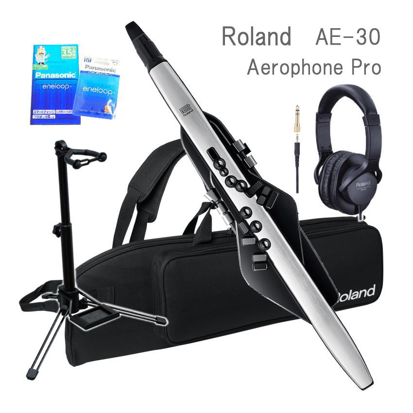 【電池6本付き】Roland ローランド Aerophone エアロフォン AE-30 スタンド/ヘッドフォン/ガイドブック付き