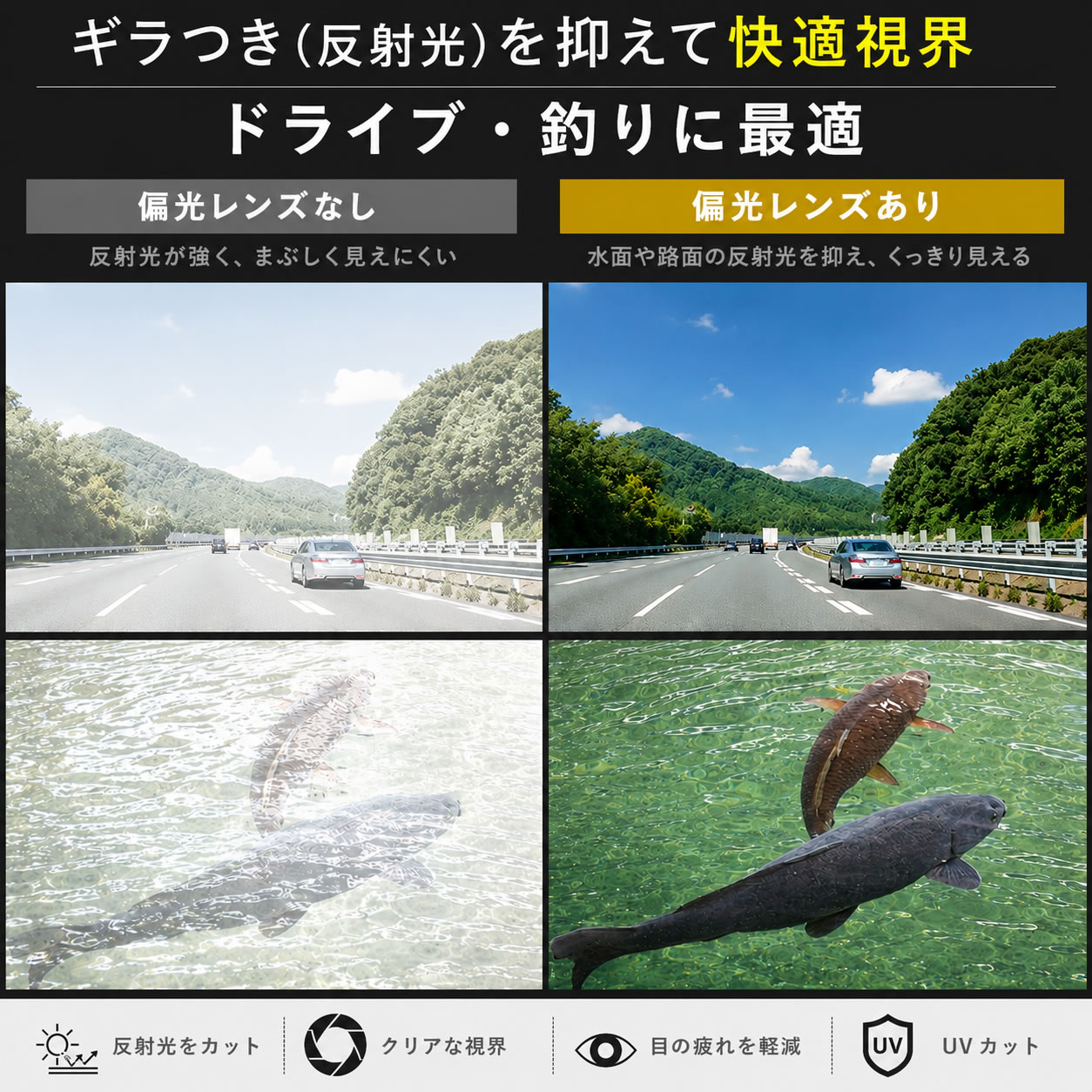 Merryの偏光サングラス 釣り スポーツ ドライブ 運転 伊達メガネ メンズ レディース ウエリントン ボストン ラウンド 丸メガネ ボスリントン ライトカラーレンズ 薄い色 全3色｜アングル3