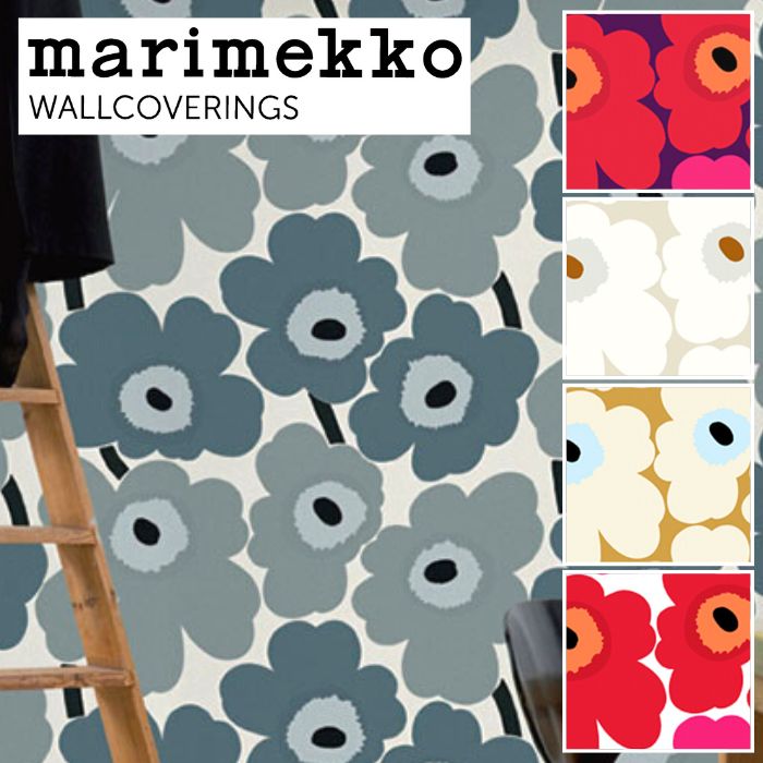 マリメッコ　壁紙　ウニッコ　marimekko unikko