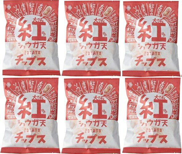 （6個セット）アイデアパッケージ 大阪紅ショウガ天ポテトチップス 90g×6個（AT）（代引不可）（沖縄・離島への発送は不可）
