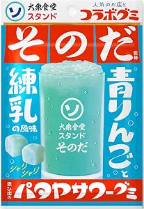 商品紹介 大衆居酒屋「そのだ」のパタヤサワーグミ 原材料・成分 砂糖（国内製造）、ゼラチン、粉末オブラート／グリセリン、酸味料、乳酸カルシウム、香料、光沢剤、着色料（クチナシ、紅麹）、乳化剤