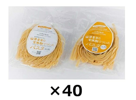 （40袋セット）（OS）源泉米 玄米パスタ 細麺1mm×40袋セット（代引不可・他の商品と混載不可）（北海道・九州・沖縄・離島への発送は不可）