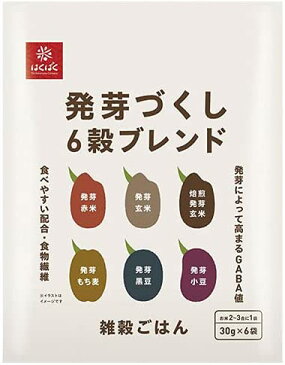 （6袋セット）はくばく（YT） 発芽づくし6穀ブレンド 180g ×6袋セット（代引・他の商品と混載不可）（沖縄・離島への発送は不可）