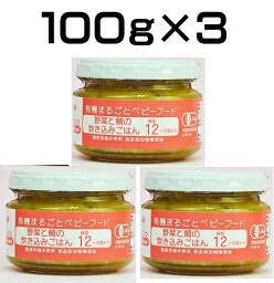 【限定特価-賞味期限2024/6/19】（3個セット）Ofukuro 有機まるごとベビーフード 野菜と鯛の炊き込みごはん 【後期12ヶ月頃から】 100g X3個 セット（AT）（代引不可）（沖縄・離島への発送は不可）