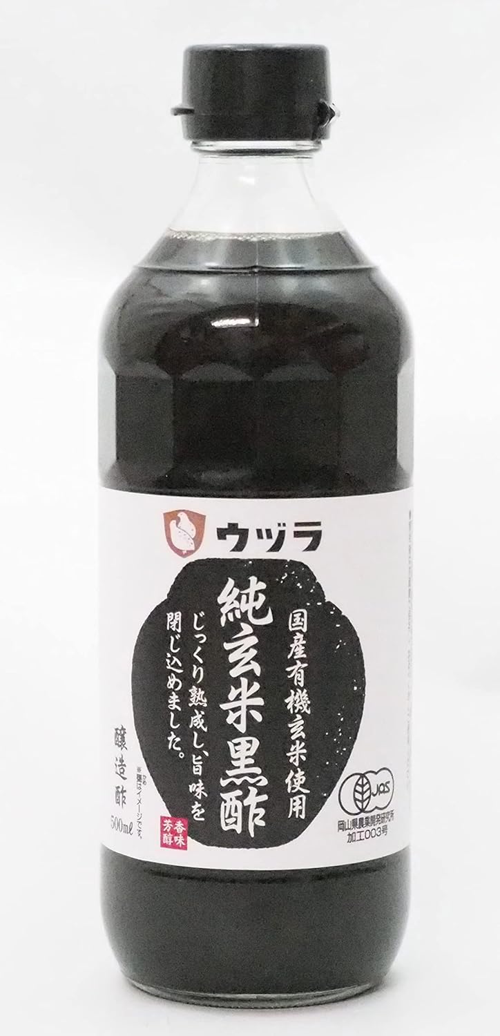 玄米醋 - ウヅラ酢 純玄米黒酢 500ml（AT）（代引不可）（沖縄・離島への発送は不可）