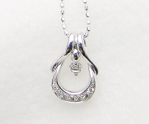 樂天商城 - k18 天然 ダイヤ 0.10ct 馬蹄 ネックレス ゴールド各色 揺れる ブラタイプ ペンダント レディース 上質天然石 ダイヤモンド0.10カラット 18K 18金 ホワイト イエロー ピンク YG WG PG 記念日 ギフト ブライダル 一粒ジュエリー ホースシュー 幸運 4月誕生石 品質保証書付