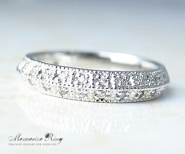 樂天商城 - 天然 ダイヤ 0.17ct ハーフ エタニティ リング アンティーク調 プラチナ pt950 pt900 K18 ゴールド各色 ミル打ち 繊細 指輪 ダイヤモンド 0.17カラット 18金 18K ホワイト イエロー ピンク YG WG PG エンゲージ 婚約 ブライダル ギフト 4月誕生石 品質保証書付