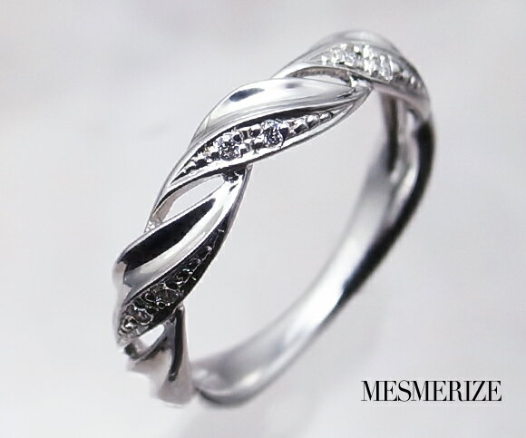 天然ダイヤリングアンティーク調プラ...